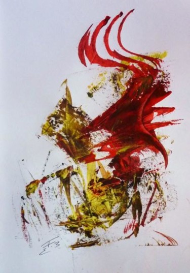 Peinture intitulée "LE CHAPELIER FOU D'…" par Francine Barbaray, Œuvre d'art originale