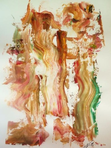 Peinture intitulée "LA MUSE DE L'OMBRE…" par Francine Barbaray, Œuvre d'art originale, Huile