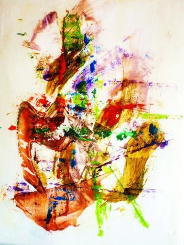 Peinture intitulée "LE DIALOGUE PHYLOSO…" par Francine Barbaray, Œuvre d'art originale, Huile