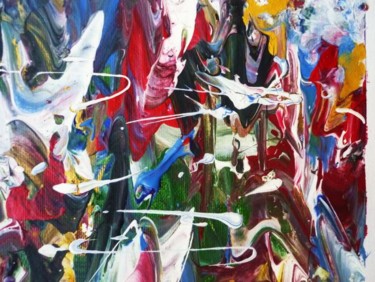 Peinture intitulée "LA DANSE DES CRABES…" par Francine Barbaray, Œuvre d'art originale, Huile