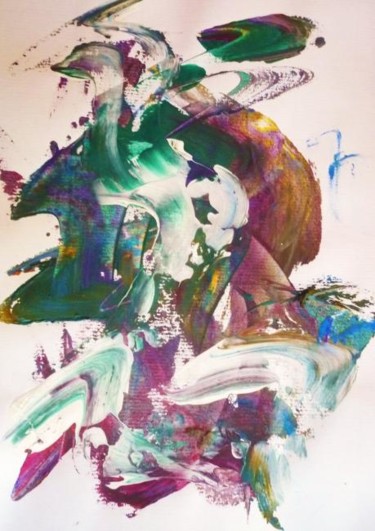 Peinture intitulée "LE SINGULIER GENIE…" par Francine Barbaray, Œuvre d'art originale, Huile