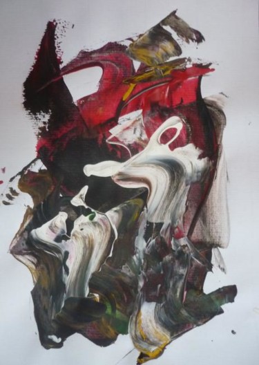 Peinture intitulée "LE CANARD A TROIS P…" par Francine Barbaray, Œuvre d'art originale, Huile
