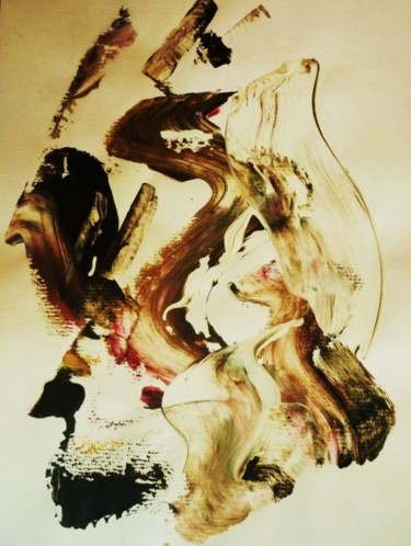 Peinture intitulée "CHEVAUCHER SON TIGR…" par Francine Barbaray, Œuvre d'art originale, Huile