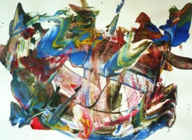 Peinture intitulée "UN TRESOR EST CACHE…" par Francine Barbaray, Œuvre d'art originale, Huile