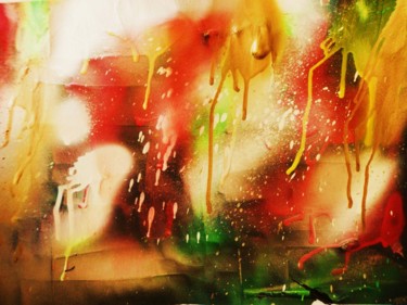 Картина под названием "DE L'ENFANT PHILOSO…" - Francine Barbaray, Подлинное произведение искусства, Рисунок распылителем кра…