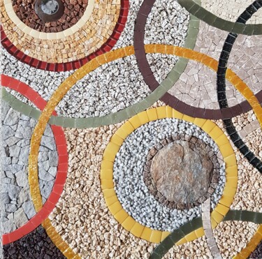Escultura titulada "Encerclée" por Francine Bonnet, Obra de arte original, Mosaico