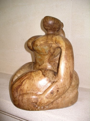 Sculpture intitulée "Grosse femme" par Franye, Œuvre d'art originale, Bois