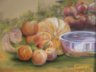 Peinture intitulée "Fruits de la Boquer…" par Franye, Œuvre d'art originale, Pastel