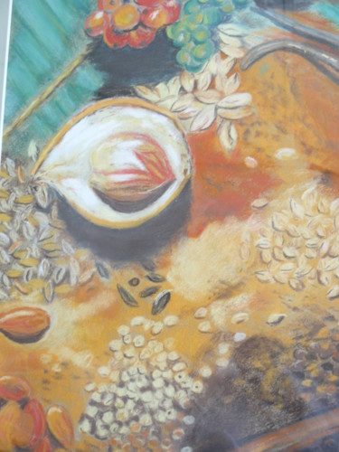 Peinture intitulée "Epices de Madurai" par Franye, Œuvre d'art originale, Pastel