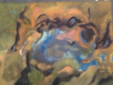 Peinture intitulée "Volcan" par Franye, Œuvre d'art originale, Pastel