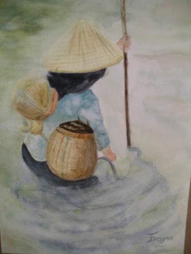 Peinture intitulée "Nam Dihn" par Franye, Œuvre d'art originale, Aquarelle