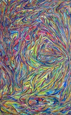 Painting titled "Conscious Creation" by Francine Kohn Kohn, Original Artwork, Oil