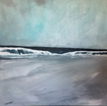 Картина под названием "Massachussets Beach" - Normand, Подлинное произведение искусства, Акрил Установлен на Деревянная рама…