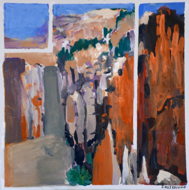 Painting titled "Bryce canyon falais…" by Francine Rosenwald : Parcours Artistique, Original Artwork, Oil