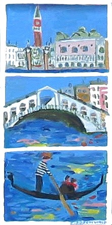 Peinture intitulée "Venise" par Francine Rosenwald : Parcours Artistique, Œuvre d'art originale