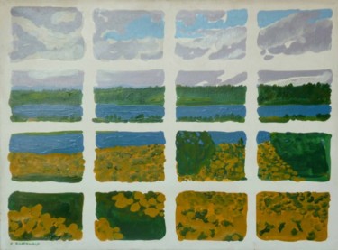 Painting titled "Île chiloe (Chili)" by Francine Rosenwald : Parcours Artistique, Original Artwork