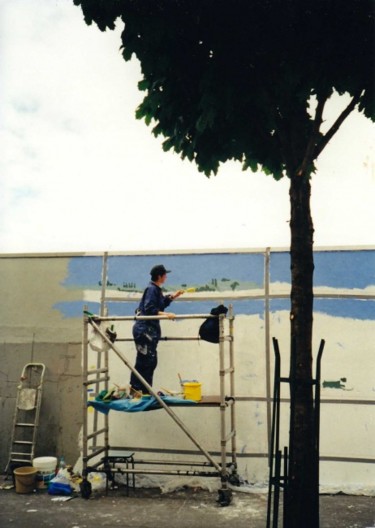Installation intitulée "mur_peint_0003_w.jpg" par Francine Rosenwald : Parcours Artistique, Œuvre d'art originale