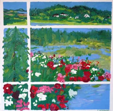 Peinture intitulée "Les Vosges" par Francine Rosenwald : Parcours Artistique, Œuvre d'art originale