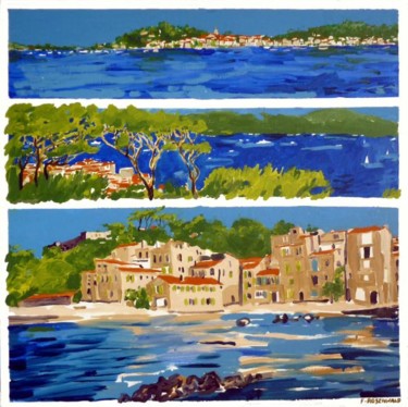 Schilderij getiteld "St Tropez" door Francine Rosenwald : Parcours Artistique, Origineel Kunstwerk