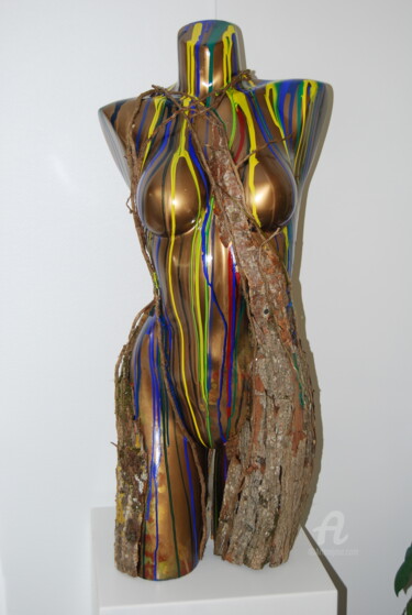 Sculptuur getiteld "OPS" door Francis G, Origineel Kunstwerk, Hars
