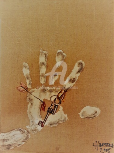 Peinture intitulée "le-refus.jpg" par Huertas, Œuvre d'art originale, Huile