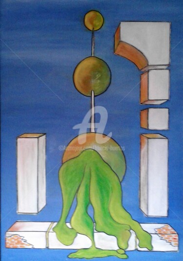 Peinture intitulée "avant-la-creation.j…" par Huertas, Œuvre d'art originale, Huile