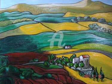 Malerei mit dem Titel "Provence" von Huertas, Original-Kunstwerk, Öl