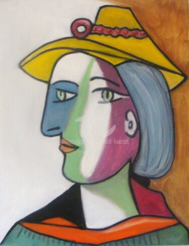 Картина под названием "Femme (inspiration…" - Huertas, Подлинное произведение искусства, Масло