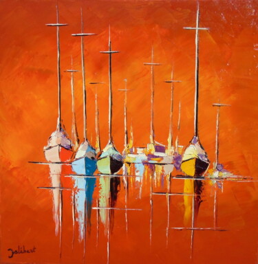 Pintura titulada "Que le vent se lève" por Francis Jalibert, Obra de arte original, Oleo Montado en Bastidor de camilla de m…
