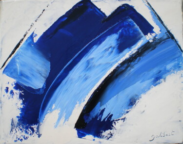 Painting titled "Abstrait a2" by Francis Jalibert, Original Artwork, Oil Mounted on Wood Stretcher frame