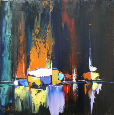 Peinture intitulée "Marabstract 41" par Francis Jalibert, Œuvre d'art originale, Huile Monté sur Châssis en bois