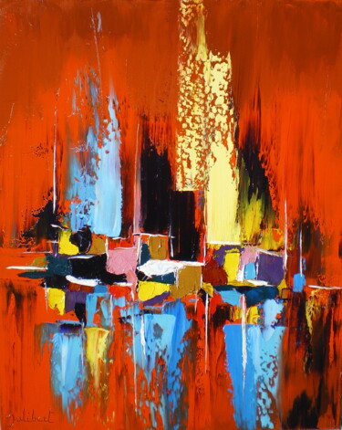 Painting titled "marabstract-42." by Francis Jalibert, Original Artwork, Oil