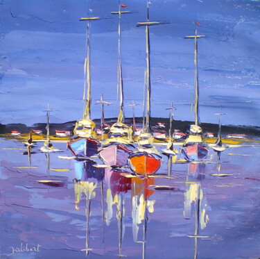 Painting titled "marinbat-529" by Francis Jalibert, Original Artwork, Oil