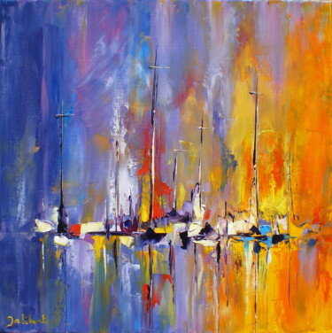 Painting titled "Contrastes lumineux" by Francis Jalibert, Original Artwork, Oil