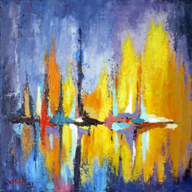 Marabstract 61 Peinture intitulée "Marabstract 61" par Francis Jalibert, Œuvre d'art originale, Huile Monté sur Châssis en bois