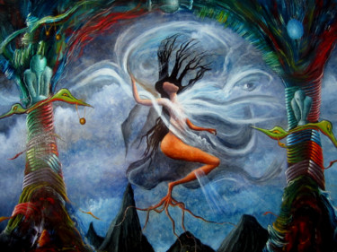 Peinture intitulée "Apparition du secon…" par Francis Lagneau, Œuvre d'art originale, Huile