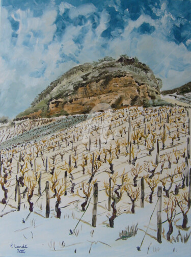 Peinture intitulée "Vin Jaune en mantea…" par Francis Lardé, Œuvre d'art originale, Huile Monté sur Châssis en bois