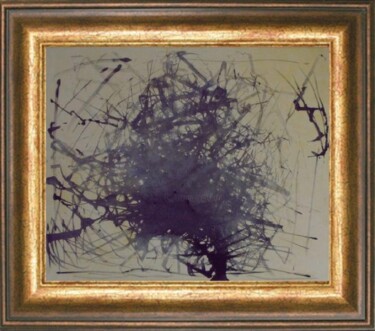 Painting titled "The black tree" by Francis Simon, Original Artwork