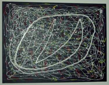 Painting titled "oeuvre robotique" by Francis Simon, Original Artwork