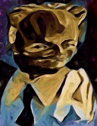 Painting titled "Jean Cocteau" by Francis Simon, Original Artwork