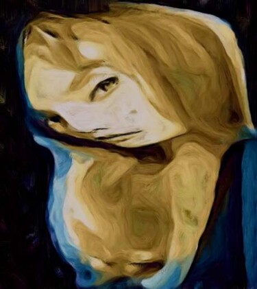 Painting titled "Arielle Dombasle" by Francis Simon, Original Artwork