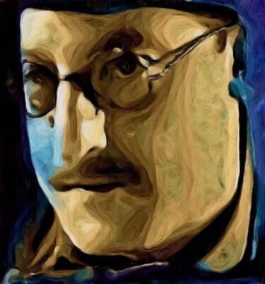 Painting titled "Jean Reno" by Francis Simon, Original Artwork