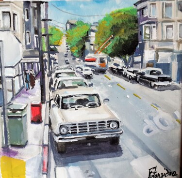 Pintura intitulada "Rue de San Francisc…" por Francis Stanzione, Obras de arte originais, Acrílico