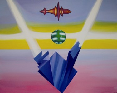 Pintura titulada "Sol celeste e ingen…" por Francisca Blázquez, Obra de arte original, Oleo