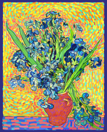 Digital Arts titled "Van Gogh as a prete…" by Francisco Bugallo, Original Artwork, Digital Painting