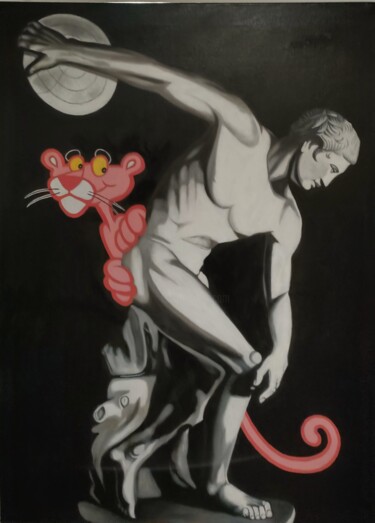 Pintura titulada "Discóbolo" por Francisco F, Obra de arte original, Oleo Montado en Bastidor de camilla de madera