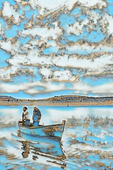 Arte digital titulada "Pescadores" por Francisco Lopez Bermudez, Obra de arte original, Trabajo Digital 2D