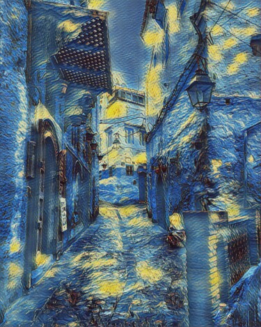 Photography titled "calle pintoresca" by Francisco Lopez Bermudez, Original Artwork, AI generated image