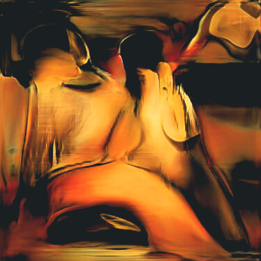 Digitale Kunst mit dem Titel "Caballo durmiendo" von Francisco Lopez Bermudez, Original-Kunstwerk, Digitale Malerei