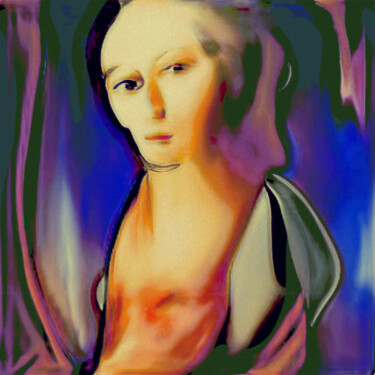Digitale Kunst mit dem Titel "Tristeza" von Francisco Lopez Bermudez, Original-Kunstwerk, Digitale Malerei